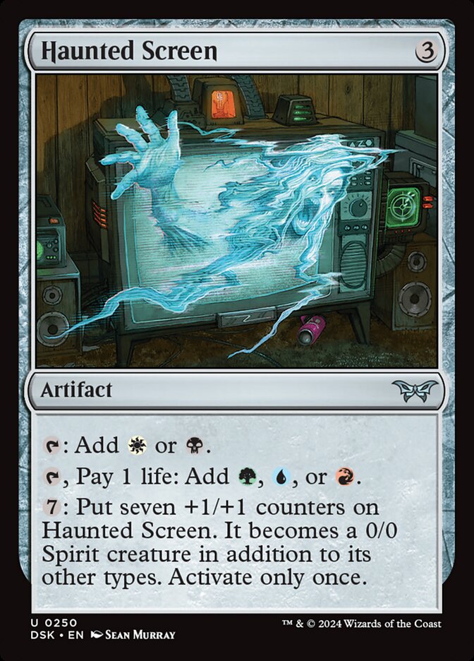 Haunted Screen 250/286 (Duskmourn: House of Horror)  - Foil