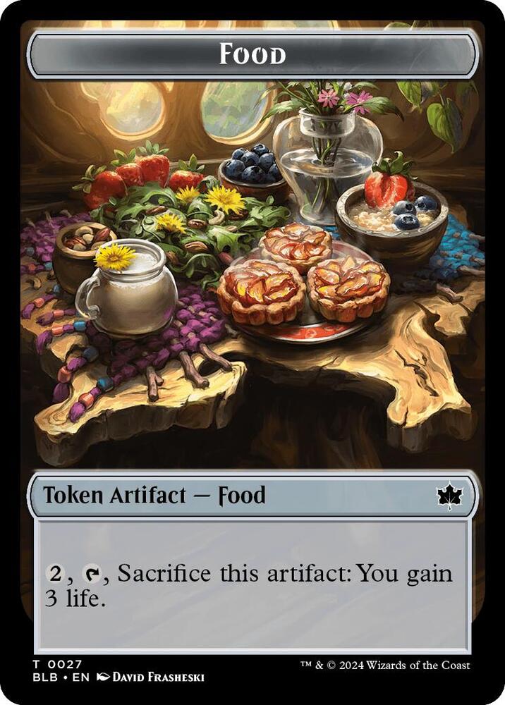 Food Coruscation Mage Double Sided Token 27 // 17 (Bloomburrow)  - Foil