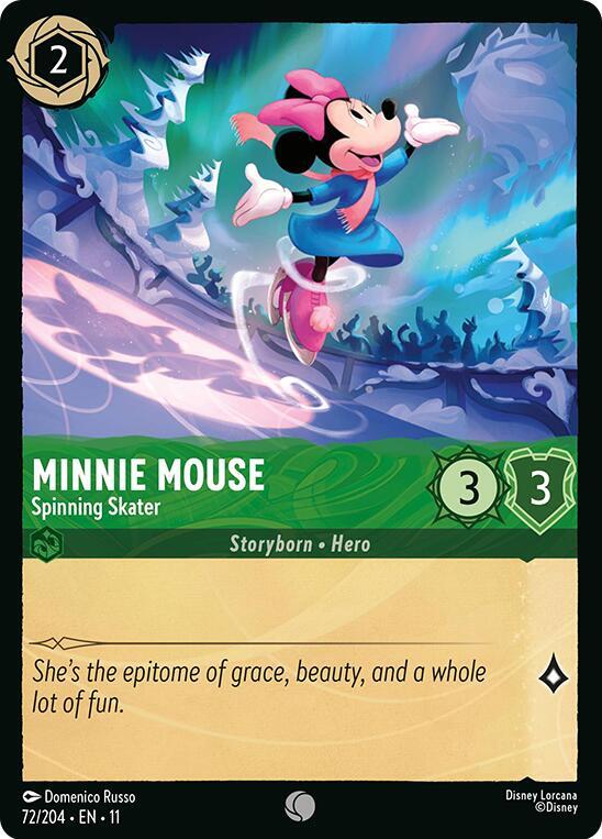 Minnie Mouse, Spinning Skater 72/204 (Winterspell)  - Cold Foil