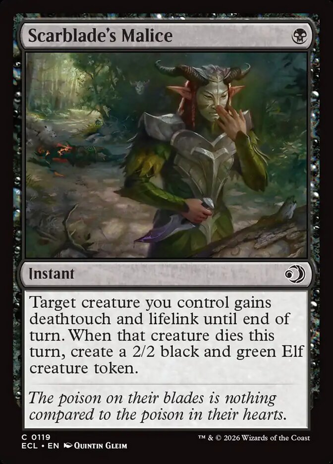 Scarblade's Malice (Lorwyn Eclipsed)  - undefined