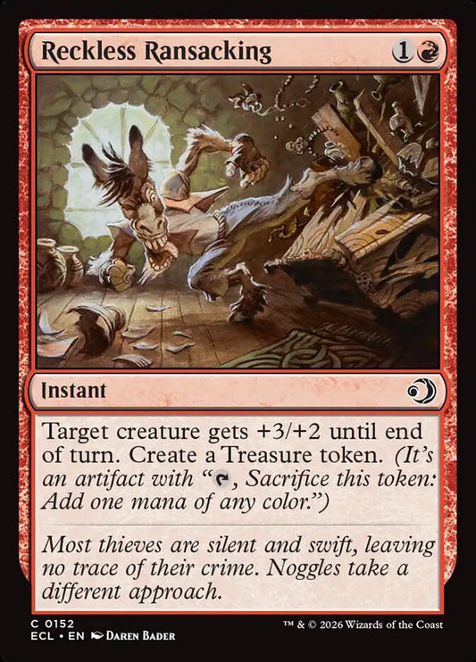 Reckless Ransacking 152 (Lorwyn Eclipsed)  - Foil