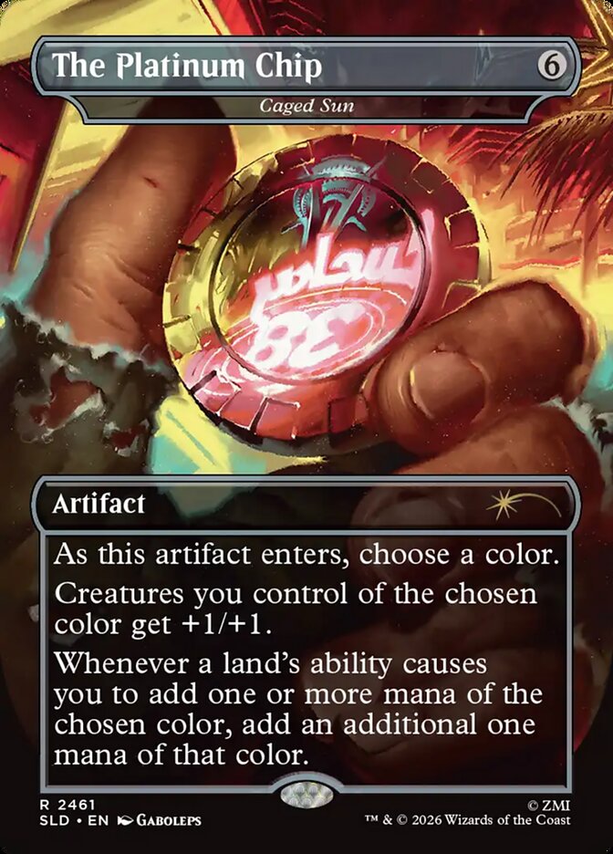 The Platinum Chip // Caged Sun 2461 (Secret Lair Drop Series)  - Borderless