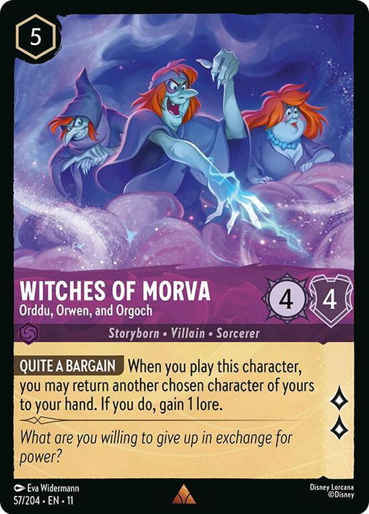 Witches of Morva, Orddu, Orwen, and Orgoch 57/204 (Winterspell)  - Cold Foil