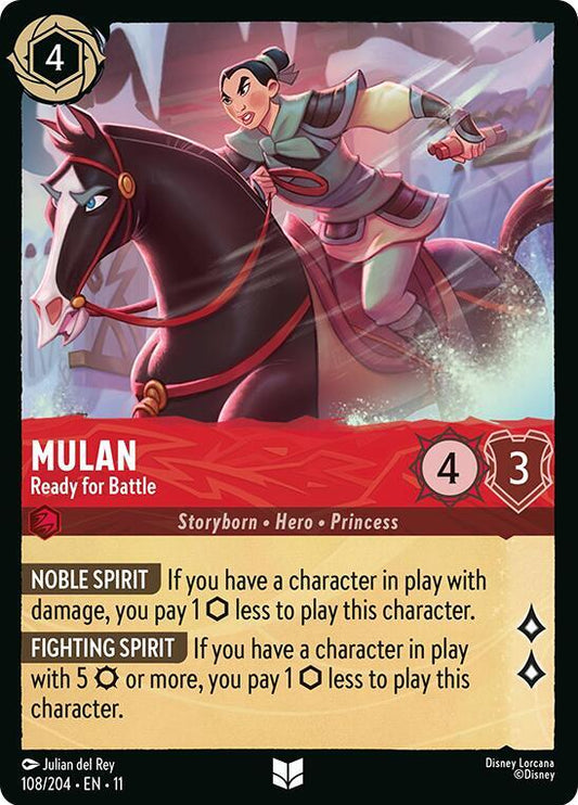 Mulan, Ready for Battle 108/204 (Winterspell)  - Cold Foil