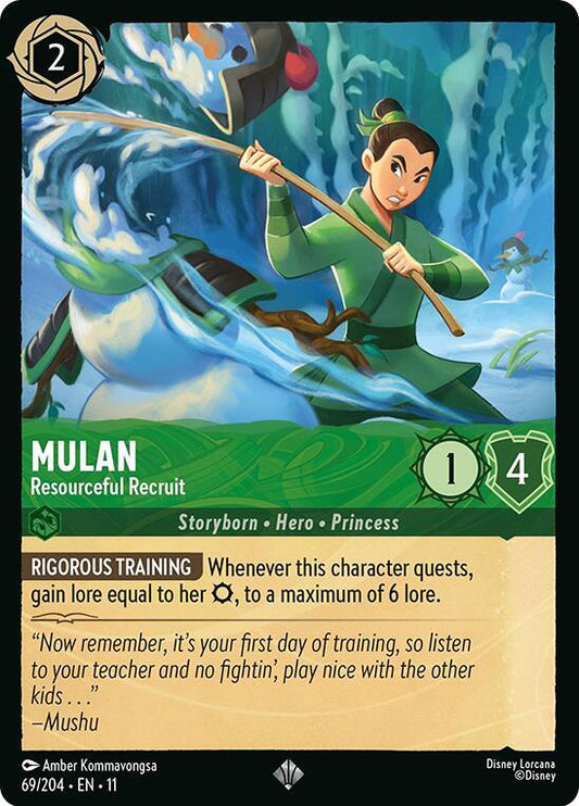 Mulan, Resourceful Recruit 69/204 (Winterspell)  - Cold Foil