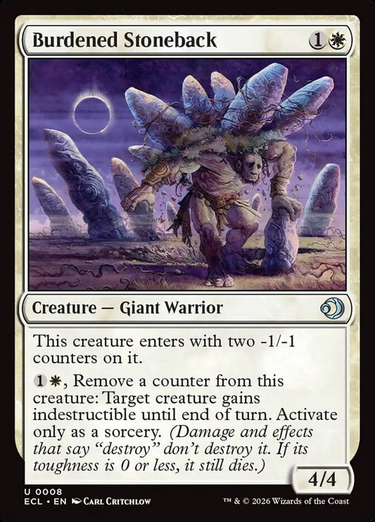 Burdened Stoneback 8/273 (Lorwyn Eclipsed)  - Foil