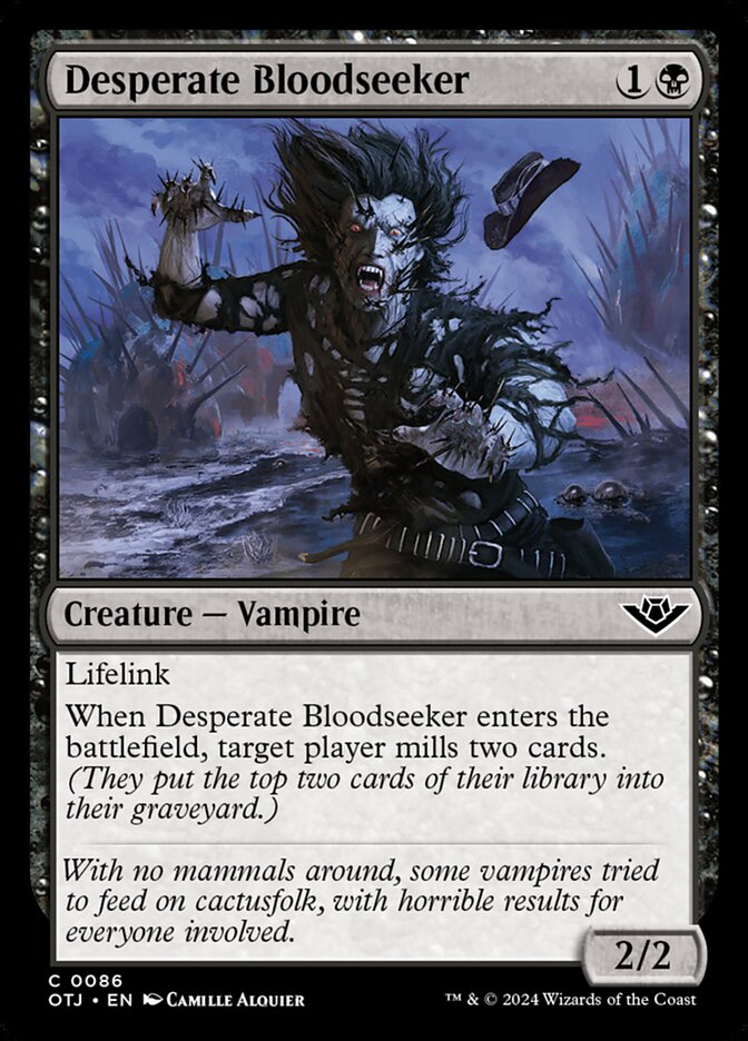 Desperate Bloodseeker 86/286 (Outlaws of Thunder Junction)  - Foil