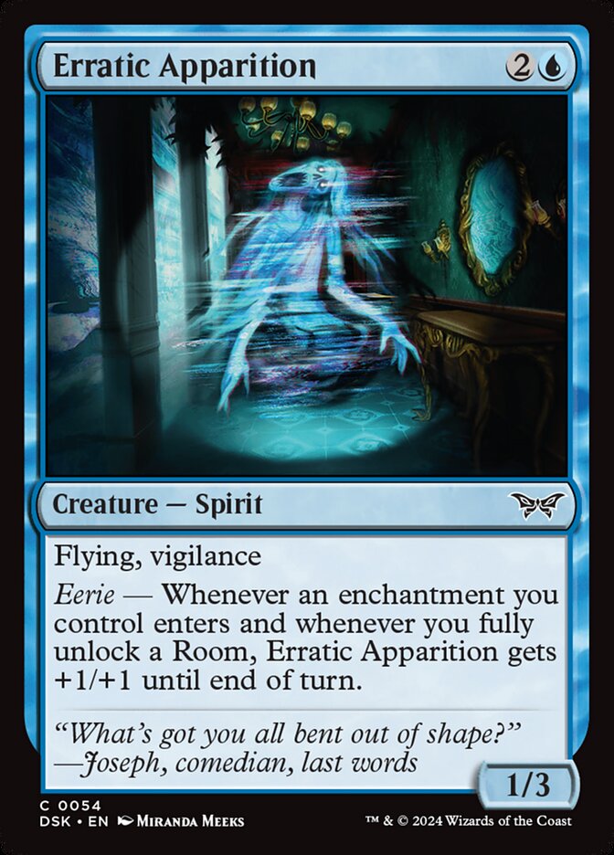 Erratic Apparition 54/286 (Duskmourn: House of Horror)  - Foil