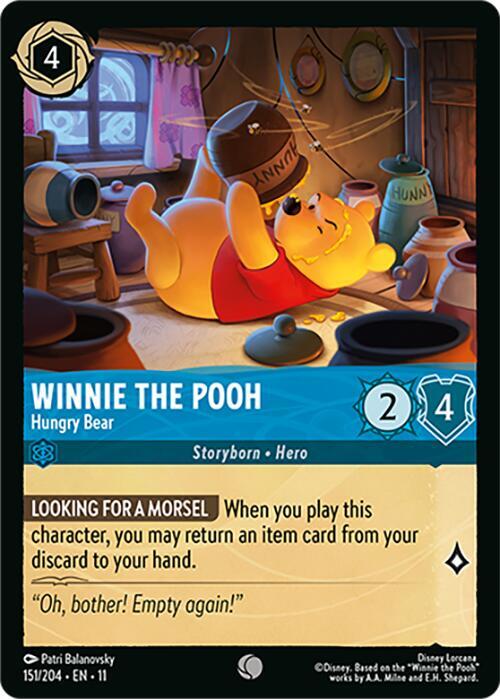 Winnie the Pooh, Hungry Bear 151/204 (Winterspell)  - Cold Foil