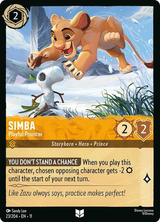 Simba, Playful Pouncer 23/204 (Winterspell)  - Cold Foil