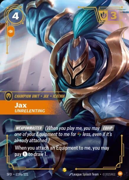 Jax Unrelenting Alternate Art (Spiritforged)  - Foil