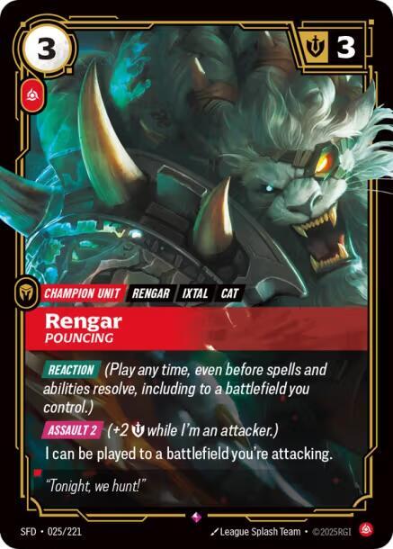Rengar Pouncing (Spiritforged)  - Foil