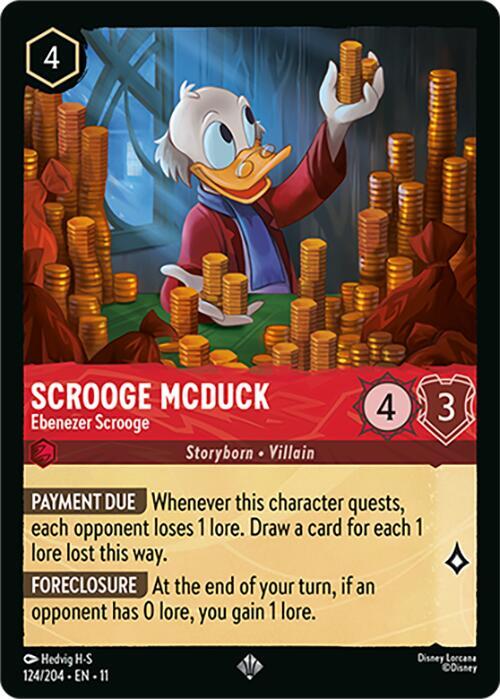 Scrooge McDuck, Ebenezer Scrooge 124/204 (Winterspell)  - Cold Foil