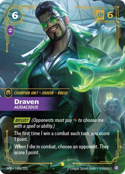 Draven Audacious Alternate Art (Spiritforged)  - Foil