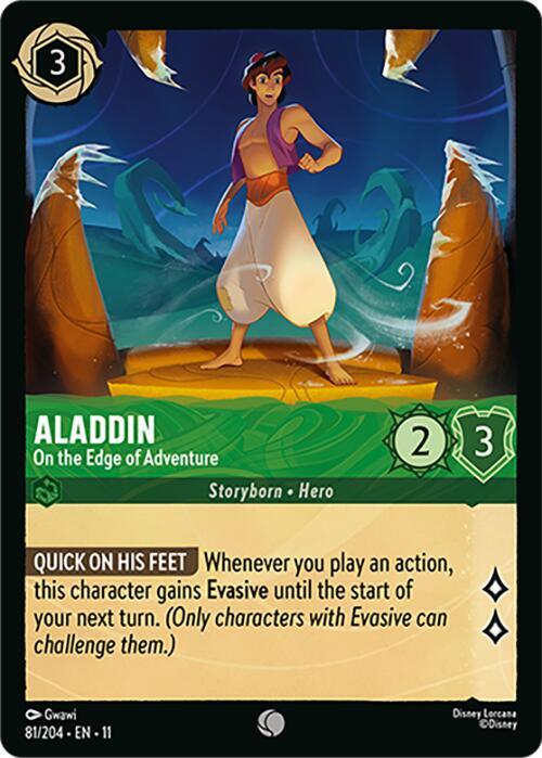 Aladdin, On the Edge of Adventure 81/204 (Winterspell)  - Cold Foil