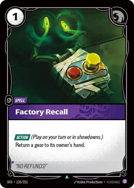 Factory Recall (Spiritforged) 