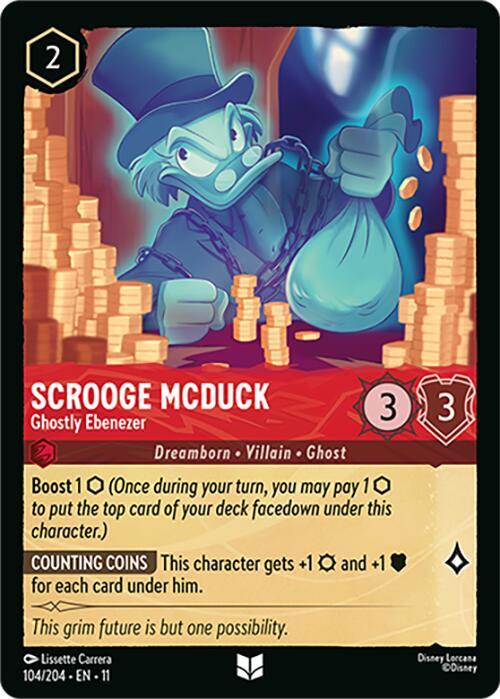 Scrooge McDuck, Ghostly Ebenezer 104/204 (Winterspell)  - Cold Foil