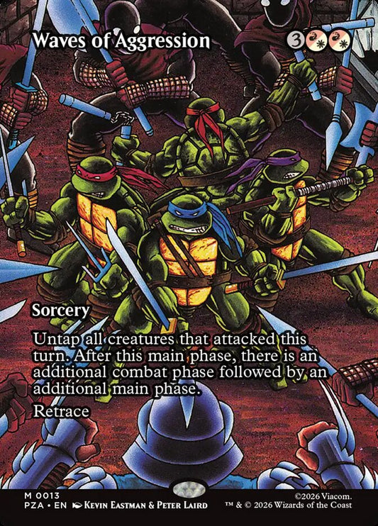 Waves of Aggression 13 (Teenage Mutant Ninja Turtles Source Material)  - Borderless Foil