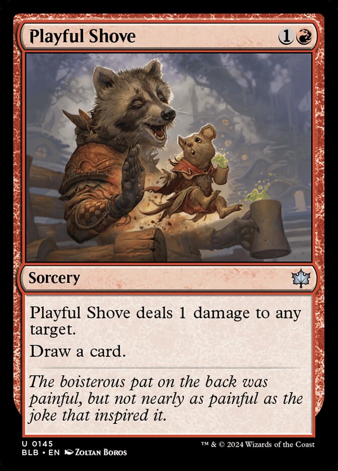Playful Shove 145 (Bloomburrow)  - Foil
