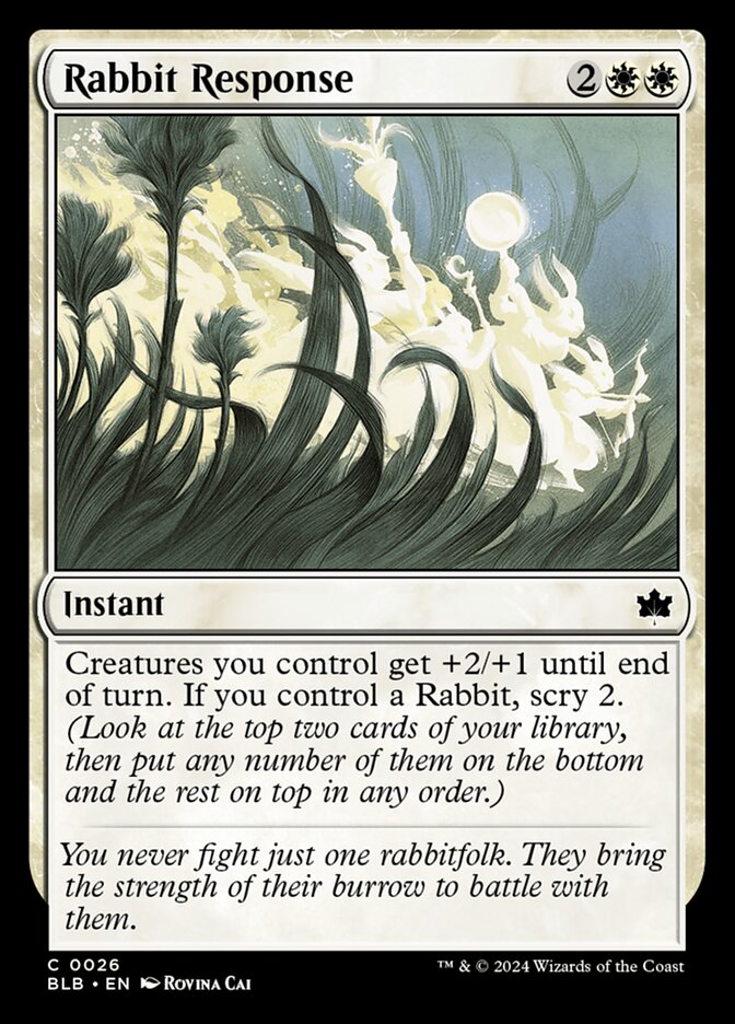 Rabbit Response 26 (Bloomburrow)  - Foil