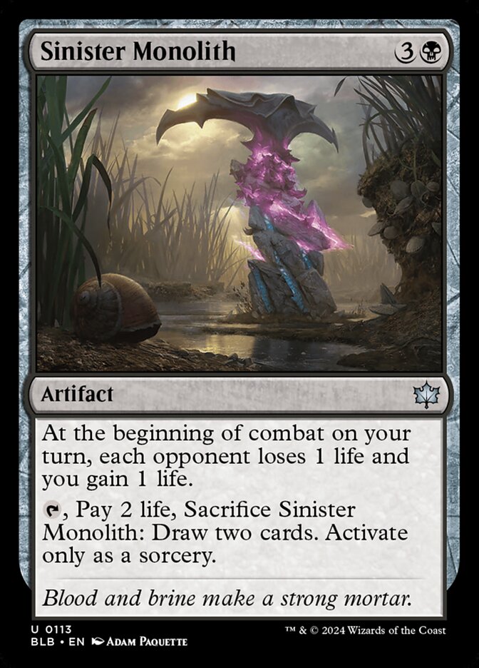 Sinister Monolith 113 (Bloomburrow)  - Foil