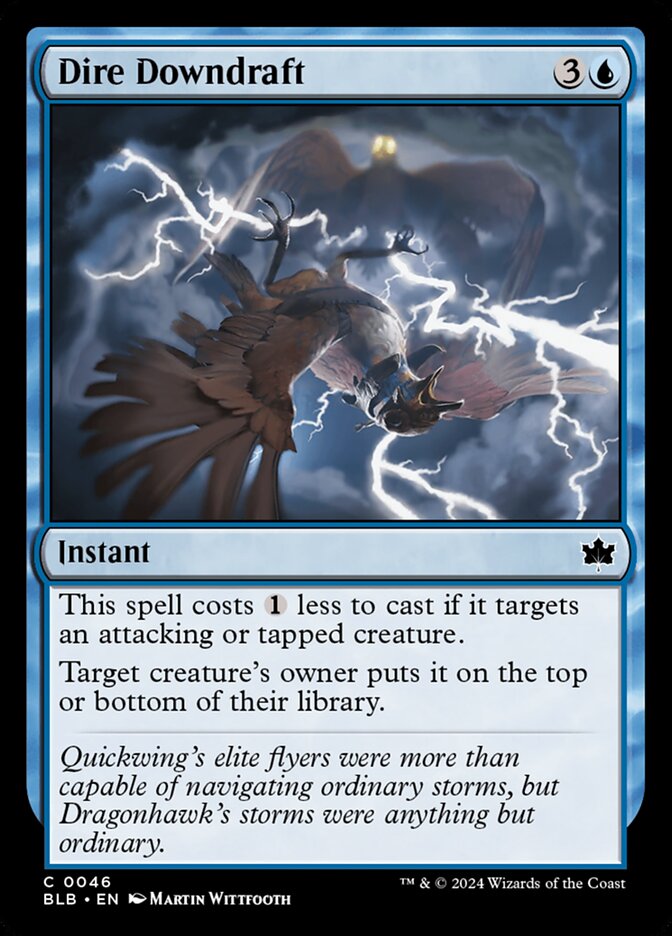 Dire Downdraft 46 (Bloomburrow)  - Foil