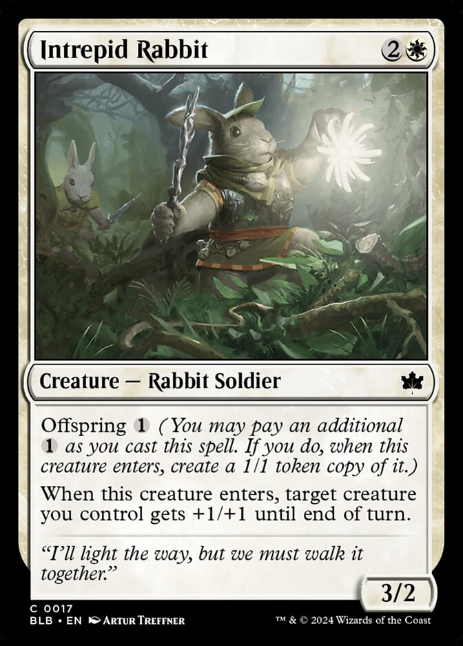 Intrepid Rabbit 17 (Bloomburrow)  - Foil