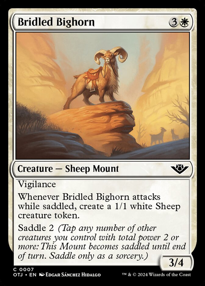 Bridled Bighorn 7/286 (Outlaws of Thunder Junction)  - Foil