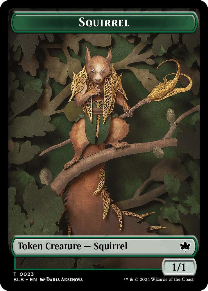 Squirrel Starscape Cleric Double Sided Token 23 // 15 (Bloomburrow)  - Foil