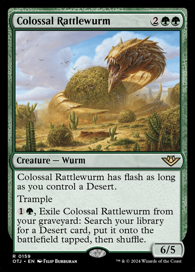 Colossal Rattlewurm 159/286 (Outlaws of Thunder Junction)  - Foil