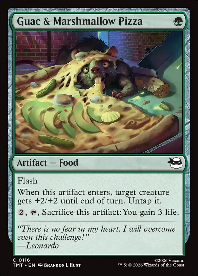 Guac and Marshmallow Pizza 116/190 (Teenage Mutant Ninja Turtles)  - Foil