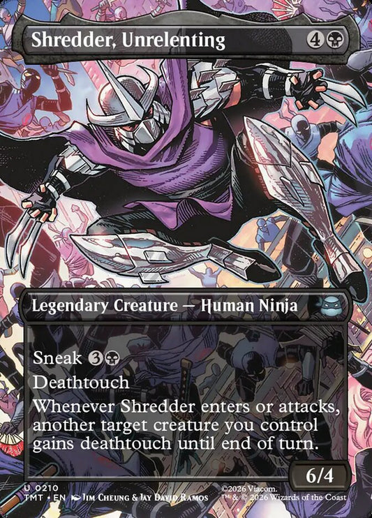 Shredder, Unrelenting 210 (Teenage Mutant Ninja Turtles)  - Borderless Foil