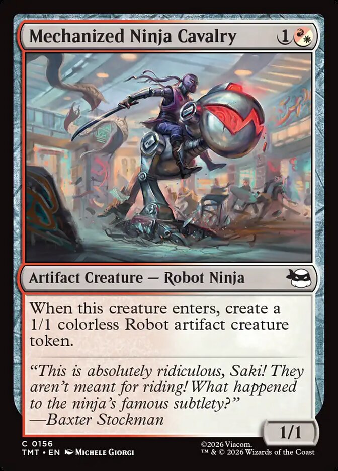 Mechanized Ninja Cavalry 156/190 (Teenage Mutant Ninja Turtles)  - Foil