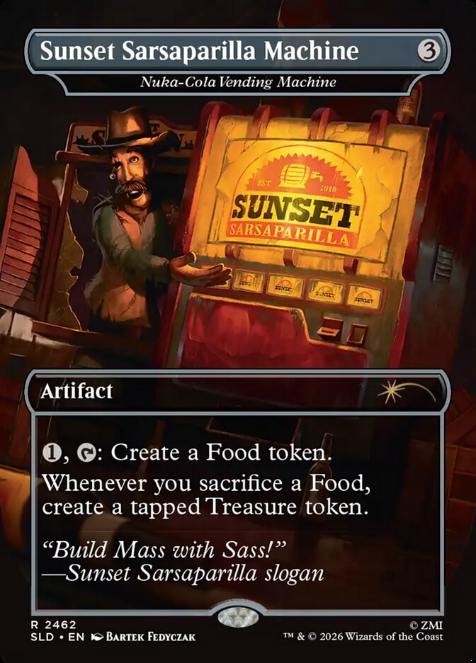 Sunset Sarsaparilla Machine //  Nuka-Cola Vending Machine 2462 (Secret Lair Drop Series)  - Borderless