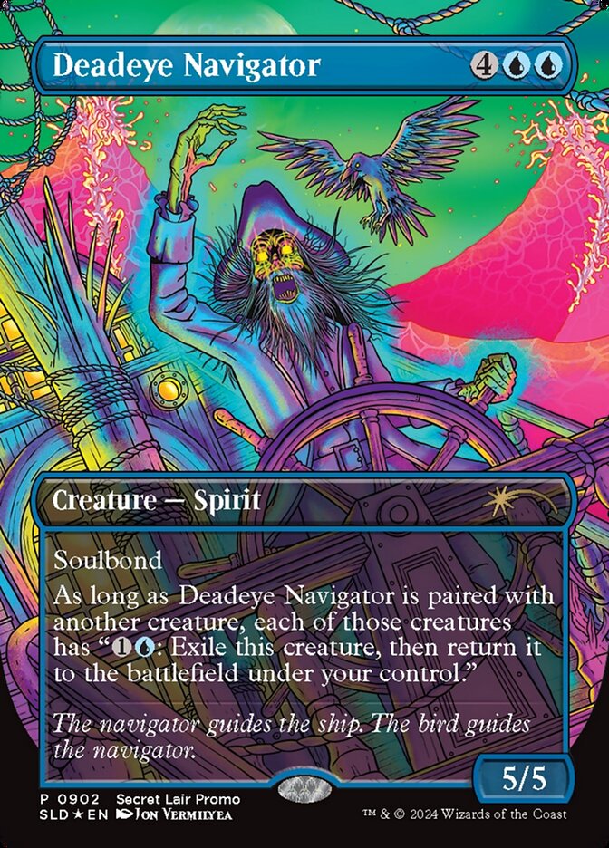 Deadeye Navigator 902 (Secret Lair Drop Series)  - Borderless Rainbow Foil