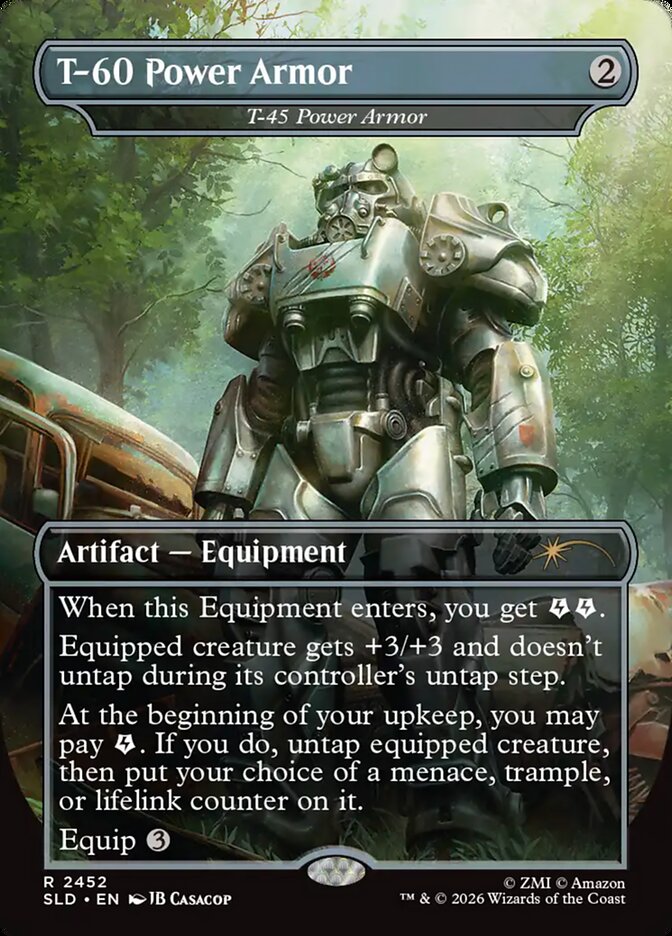 T-60 Power Armor // T-45 Power Armor 2452 (Secret Lair Drop Series)  - Borderless