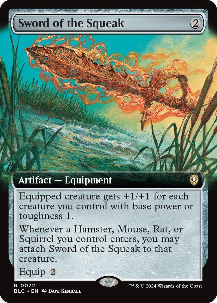 Sword of the Squeak 72 (Commander: Bloomburrow)  - Extended Art