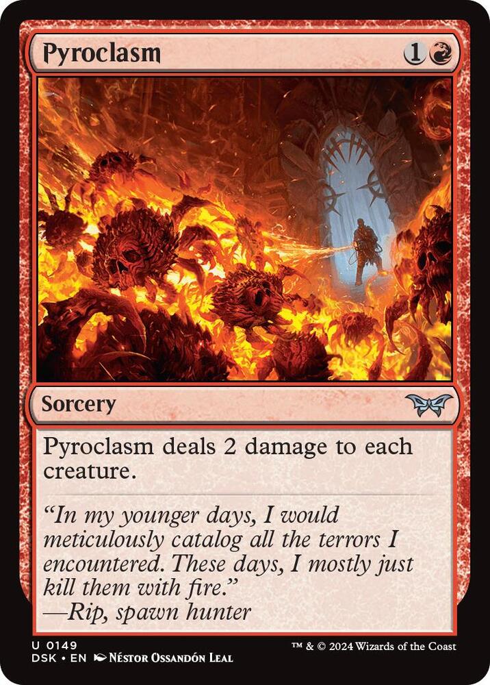 Pyroclasm 149 (Duskmourn: House of Horror)  - Foil