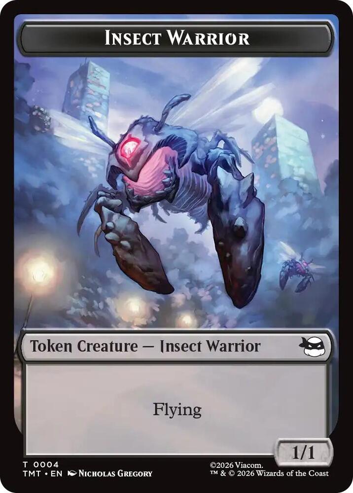Insect Warrior Food Double Sided Token 4 // 8 (Teenage Mutant Ninja Turtles)  - Foil
