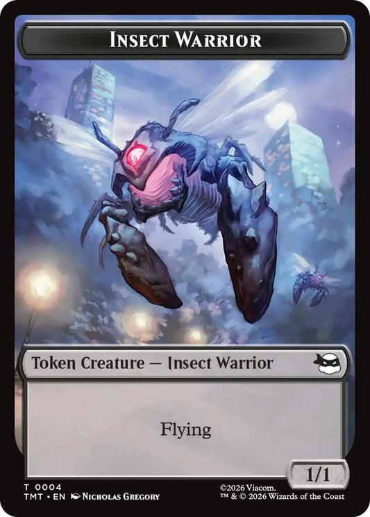 Insect Warrior Food Double Sided Token 4 // 8 (Teenage Mutant Ninja Turtles)  - Foil