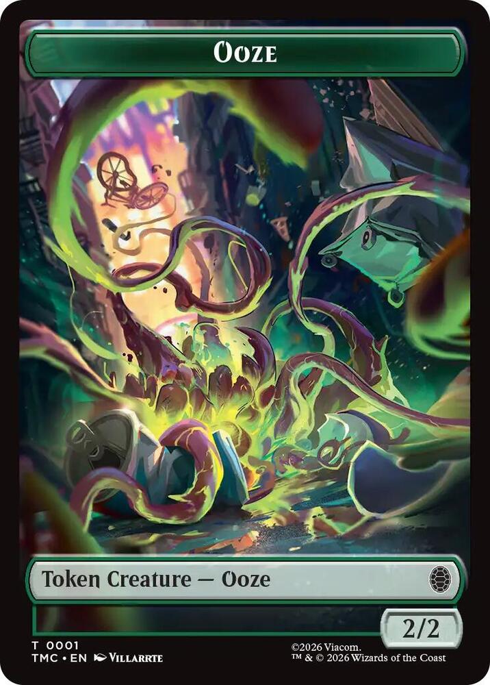 Ooze Copy Double Sided Token 1 // 1 (Commander: Teenage Mutant Ninja Turtles)  - Foil