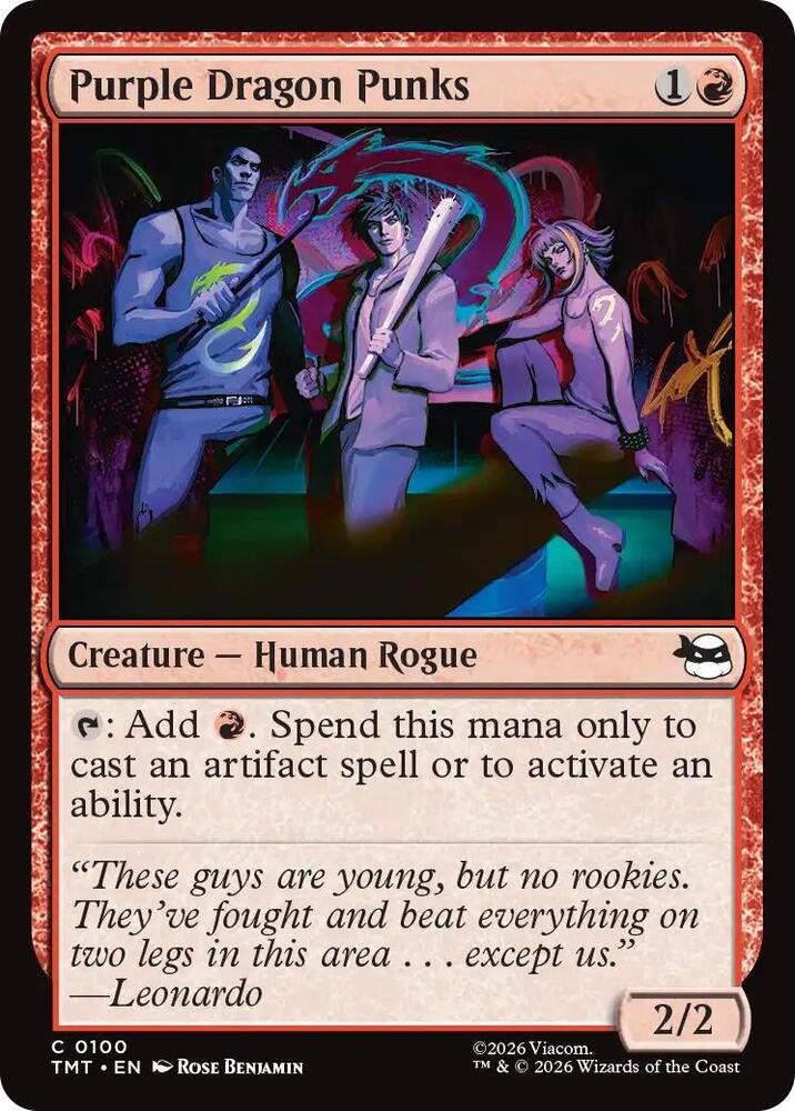 Purple Dragon Punks 100/190 (Teenage Mutant Ninja Turtles)  - Foil