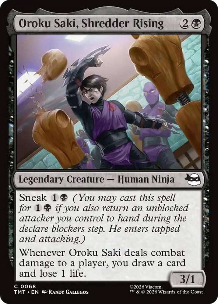 Oroku Saki, Shredder Rising 68/190 (Teenage Mutant Ninja Turtles)  - Foil