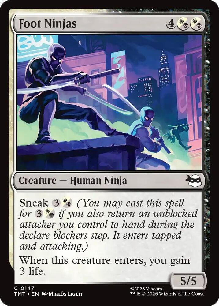 Foot Ninjas 147/190 (Teenage Mutant Ninja Turtles)  - Foil
