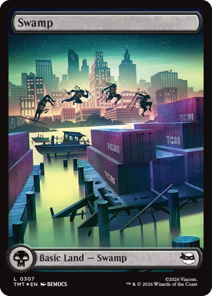 Swamp  307/190 (Teenage Mutant Ninja Turtles)  - Full Art Surge Foil