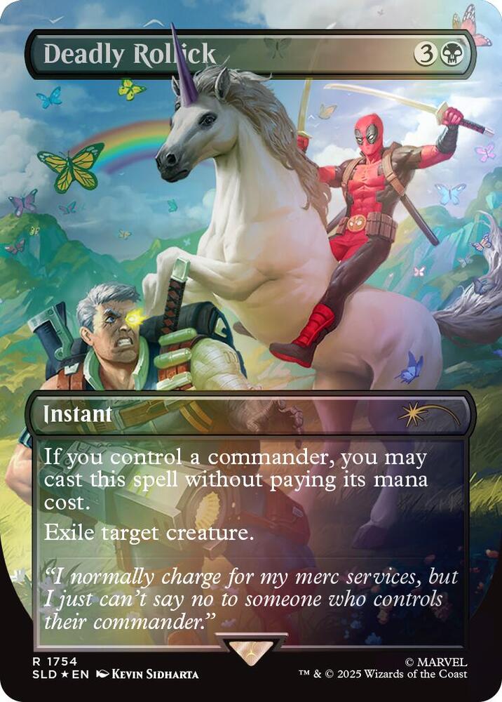 Deadly Rollick 1754 (Secret Lair Drop Series)  - Borderless Rainbow Foil