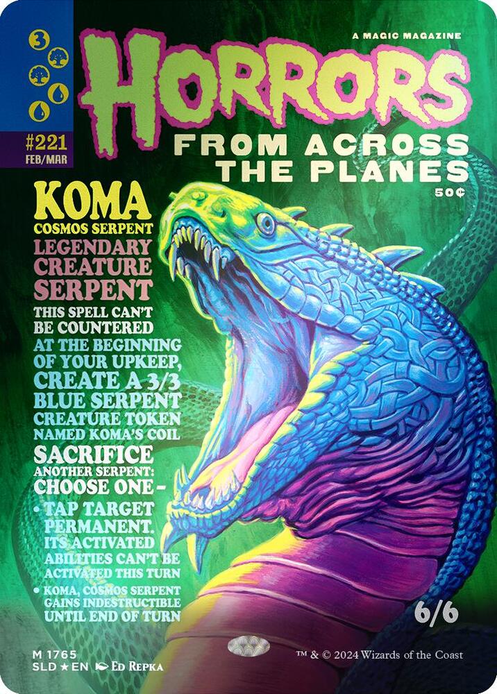 Koma, Cosmos Serpent 1765 (Secret Lair Drop Series)  - Borderless Rainbow Foil