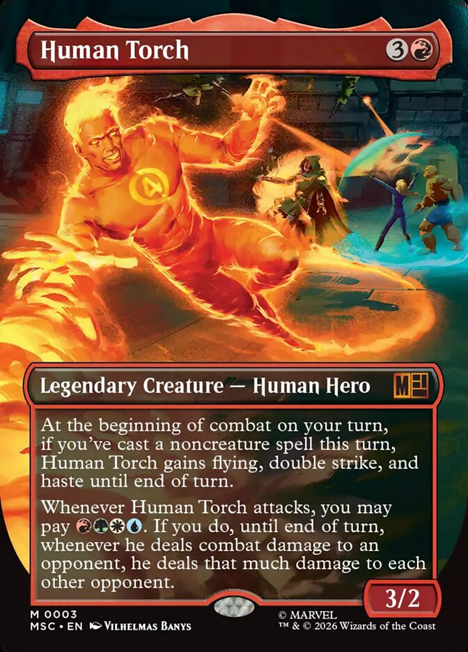 Human Torch 3 (Commander: Marvel Super Heroes)  - Borderless