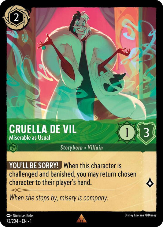 Cruella de Vil Miserable as Usual (The First Chapter) 