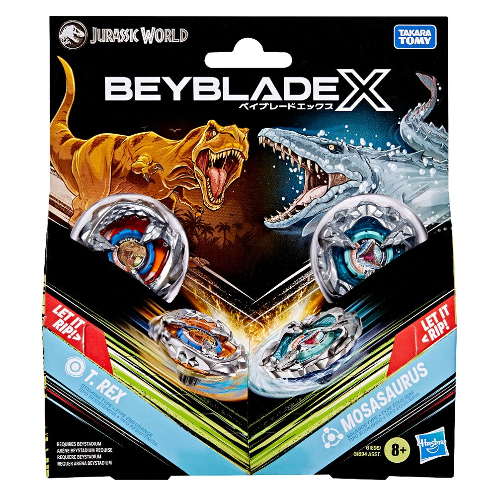 Beyblade X - Jurassic World - T.Rex vs Mosasaurus